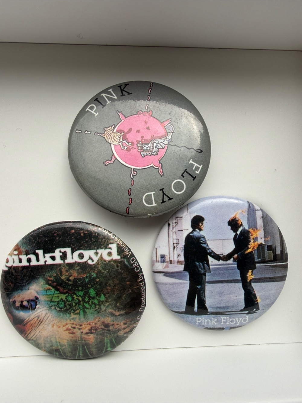 Pink Floyd Button Pin Trio